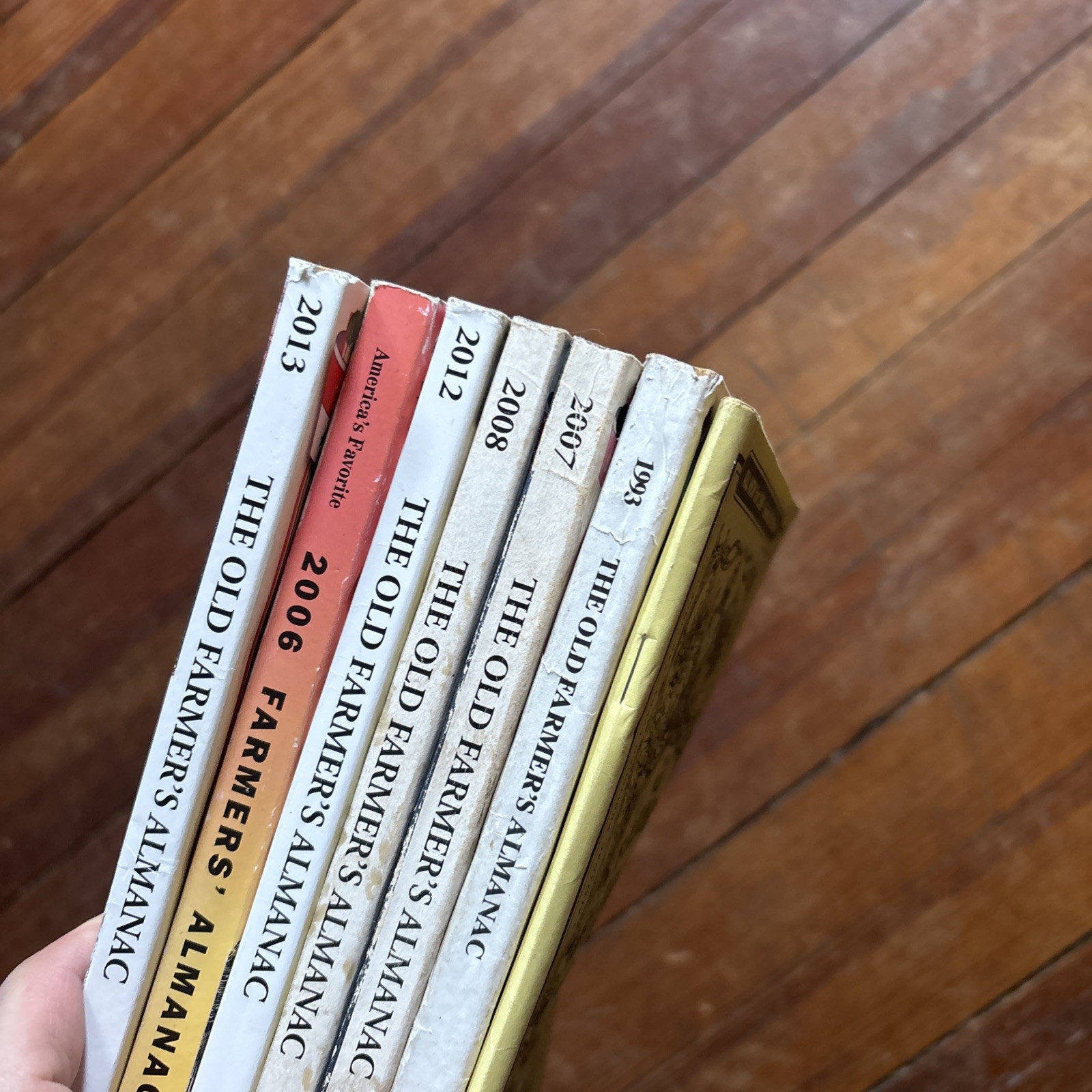 Lot of 7 Farmer’s Almanac~1993-1998-2006-2007-2012-2013- paperbacks