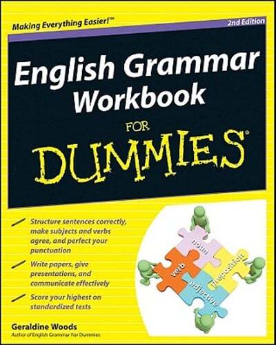 English Grammar Workbook For Dummies by Geraldine Woods: Used
