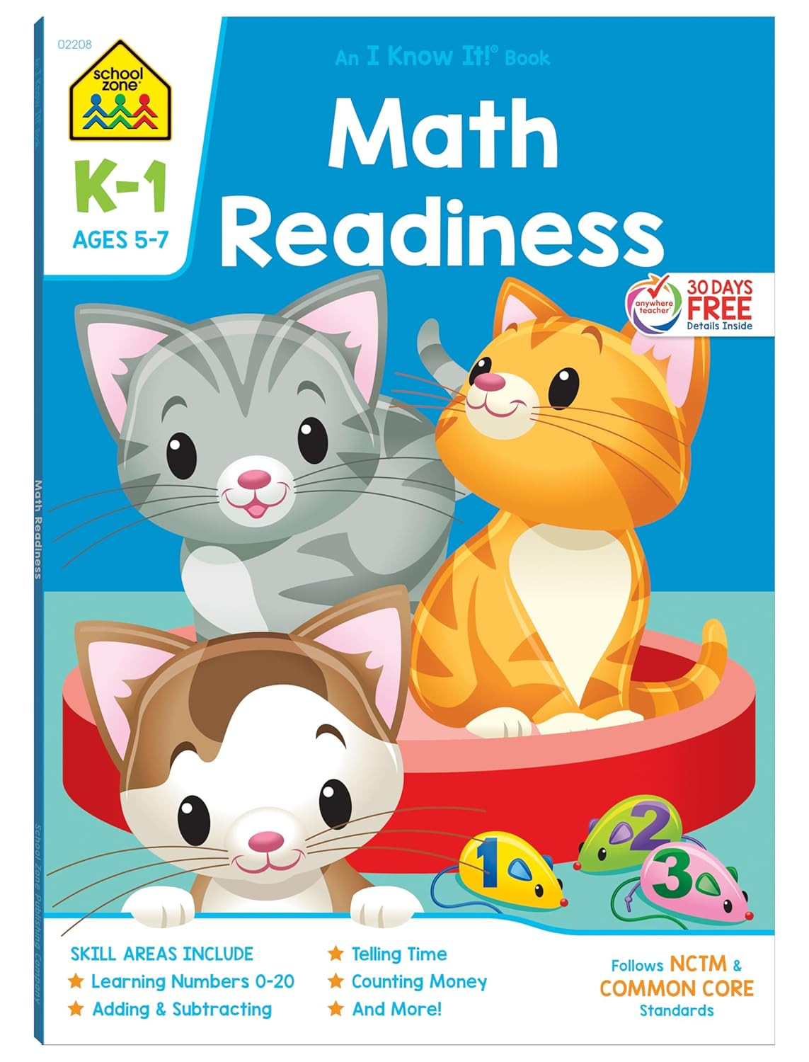 School Zone Math Readiness Workbook: 64 Pages, Kindergarten, 1St Grade, Telling