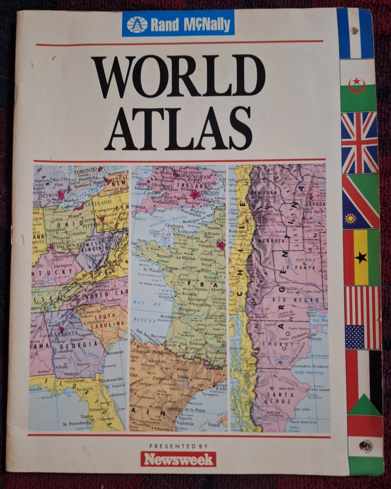 🌍RAND McNALLY WORLD ATLAS🌎Presented by NEWSWEEK Rare 1993 Edition 64 pages