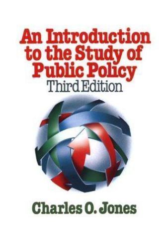 An Introduction to the Study of Public Policy – 9780534030933, Jones, paperback
