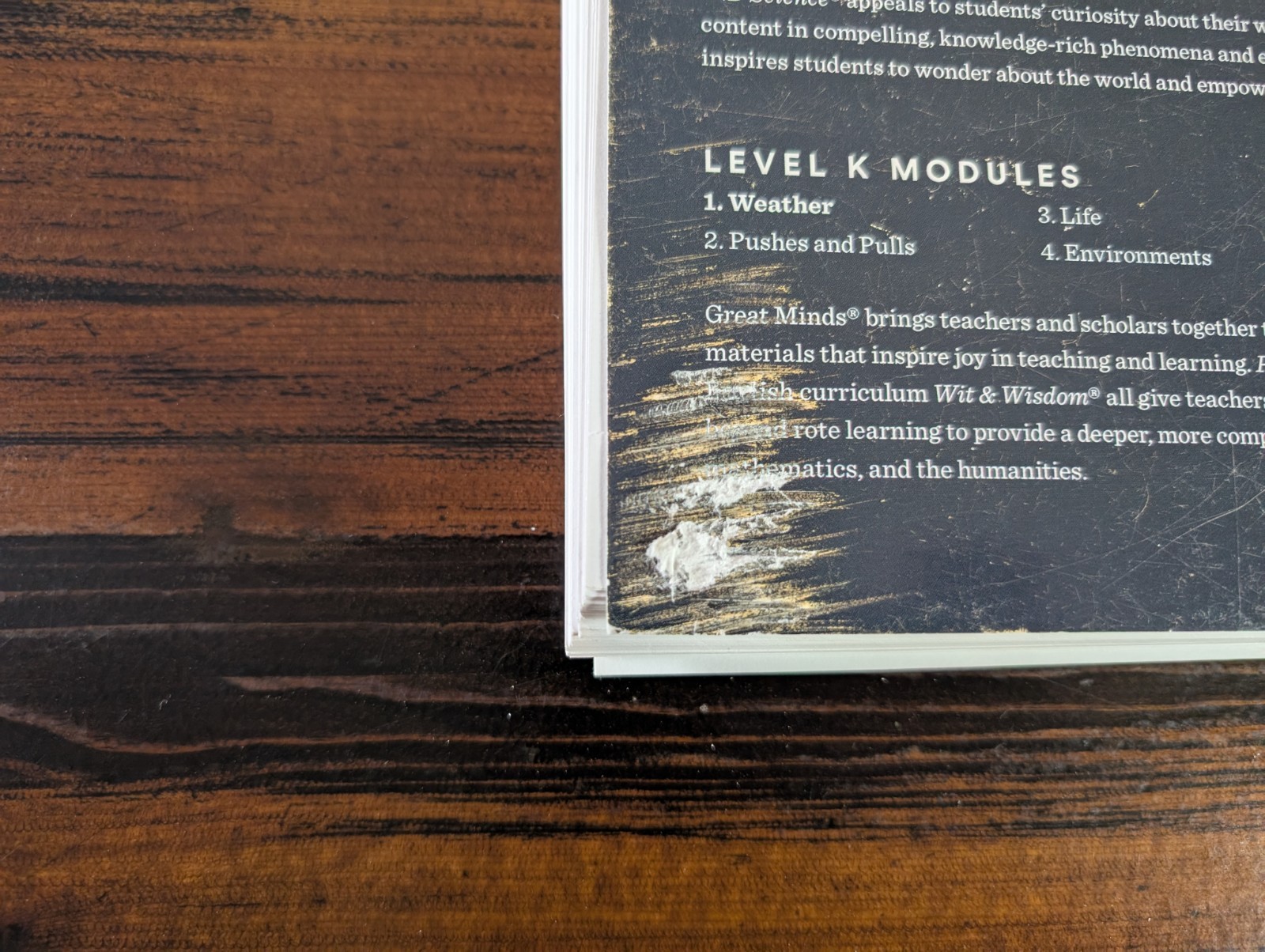 PhD Science: GREAT MINDS Levels K Module 1 (Teacher Edition) “Weather”