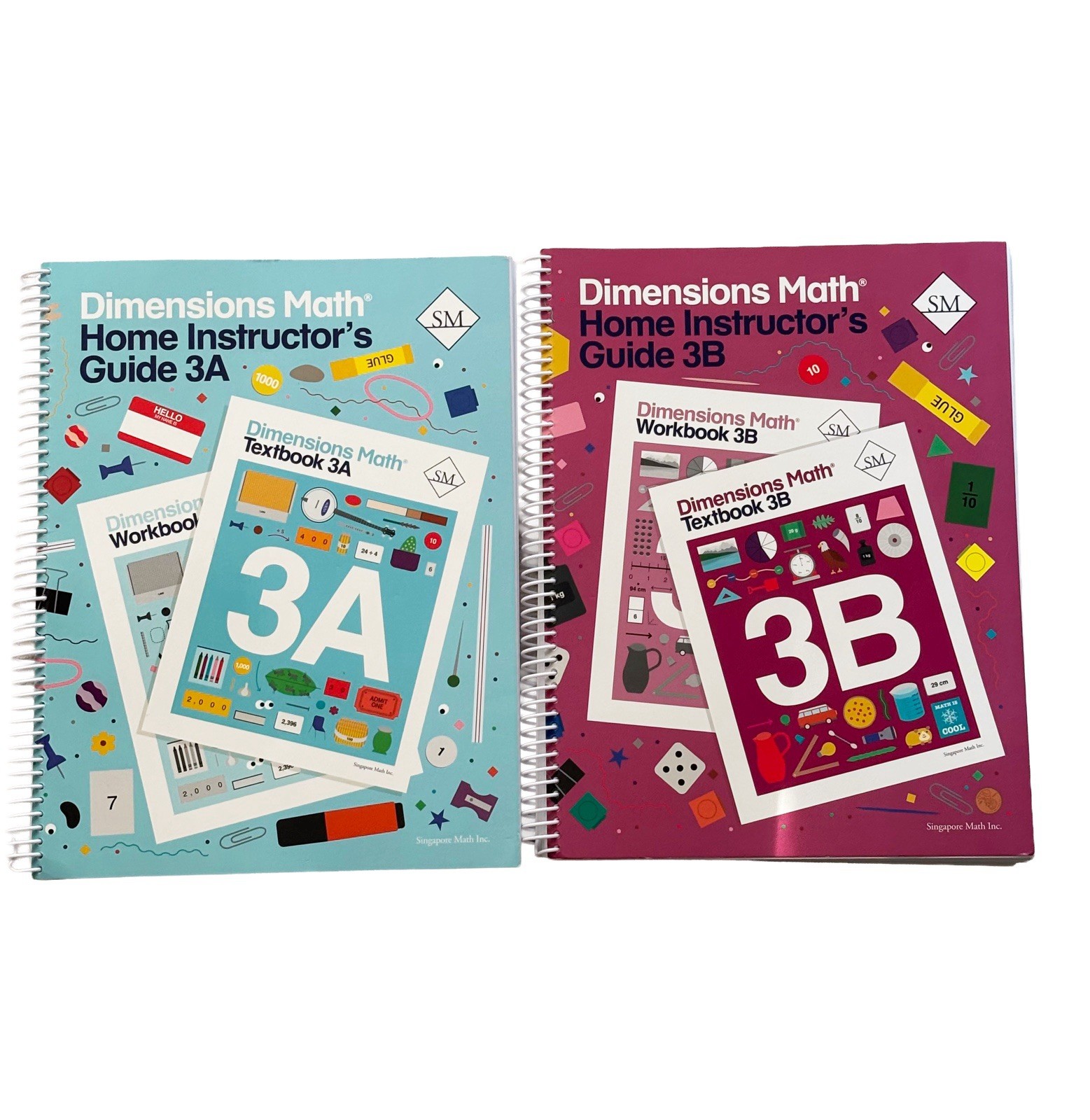 Dimensions Math Home Instructor’s Guide 3A & 3B Teacher’s Ed Spiral