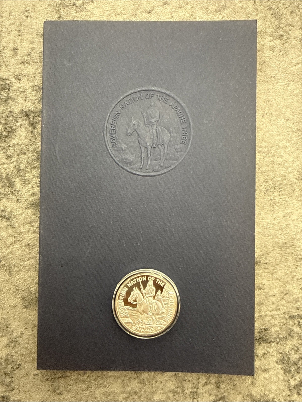 The Apache People Book / 1971 .999 Silver Coin