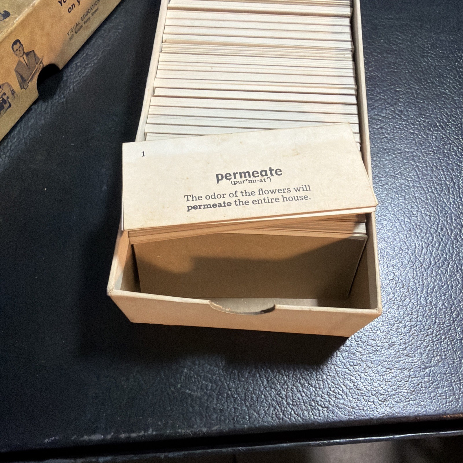Vintage Vis-Ed English Vocabulary Cards 1950’s hundreds of cards