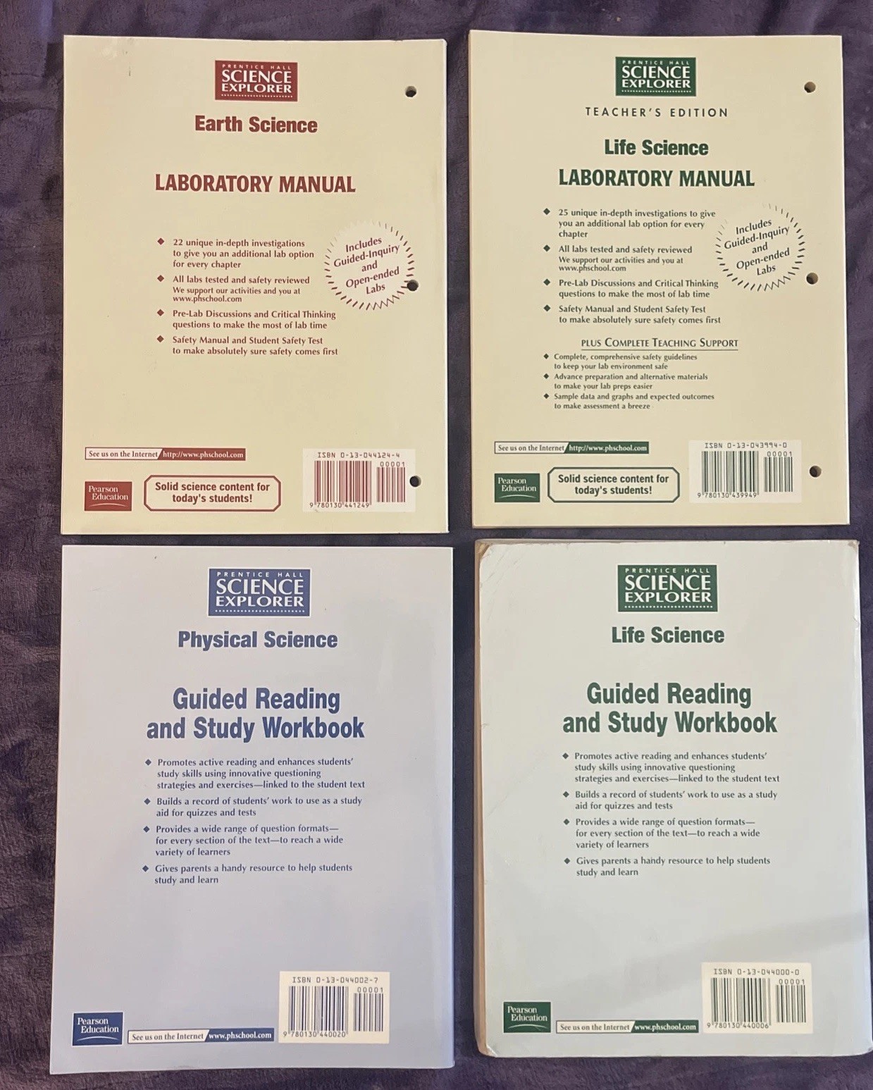 Prentice Hall Science Explorer Lab Manuals & Guided Study Workbooks Lot Science