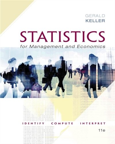 STATISTICS FOR MANAGEMENT AND ECONOMICS + XLSTAT BIND-IN By Gerald Keller *VG+*
