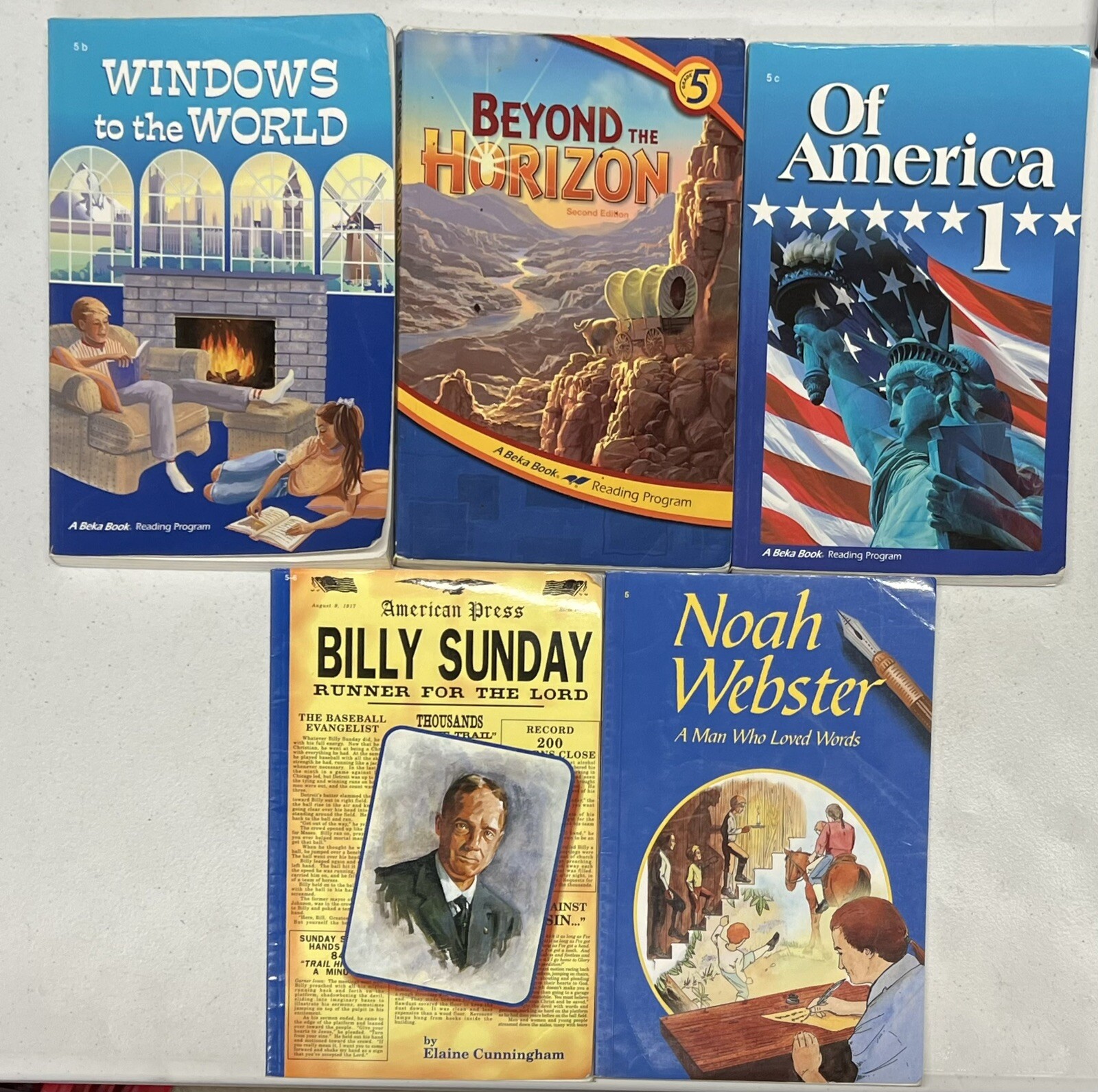 Abeka 5th grade readers set lot of 5