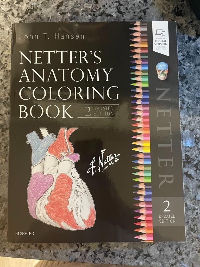 Netter’s Anatomy Coloring Book 2nd Updated Edition By John T. Hansen Brand New