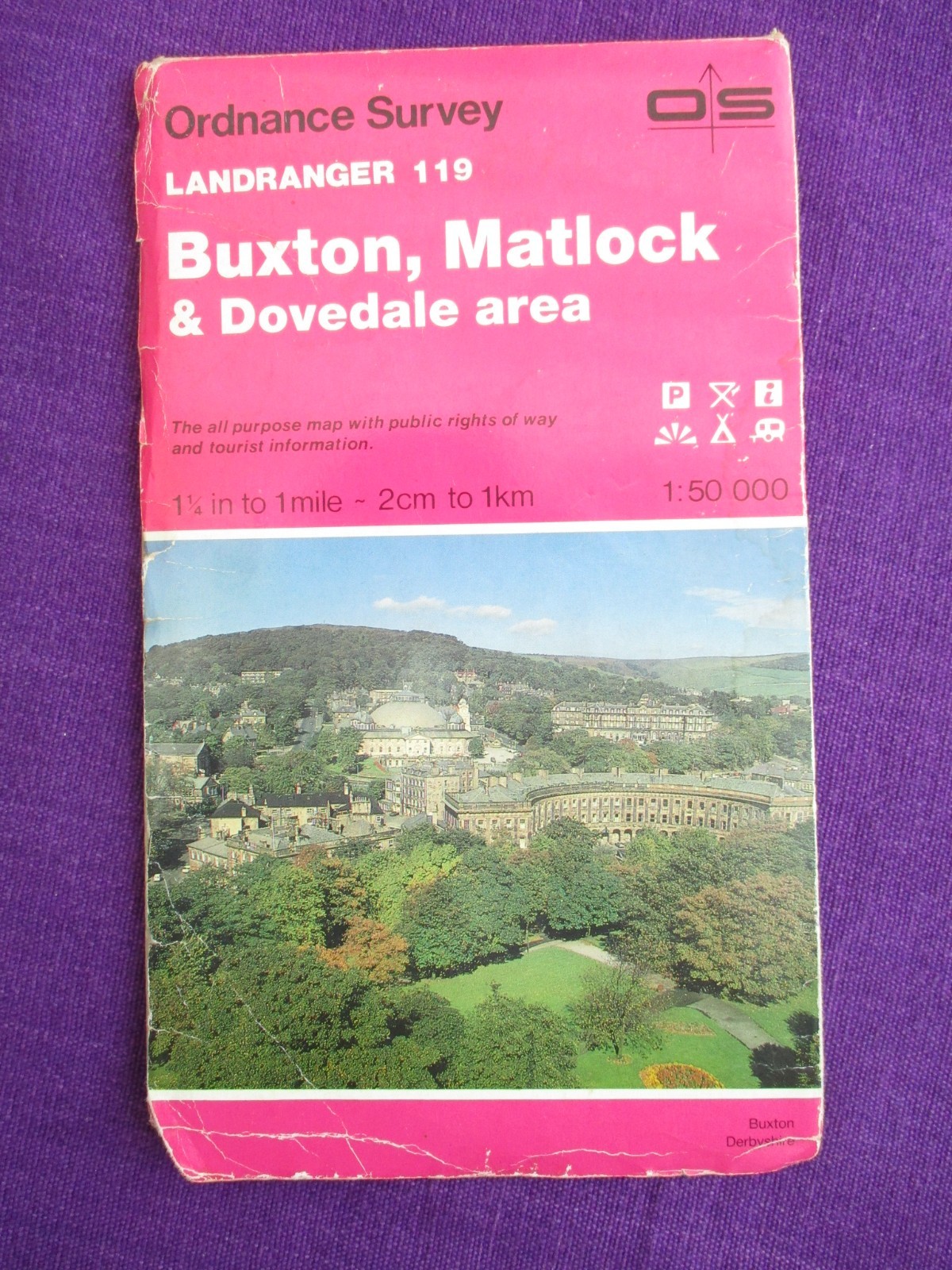 Buxton & Matlock – OS map sheet 119 – Ordnance Survey Landranger 2cm to 1km