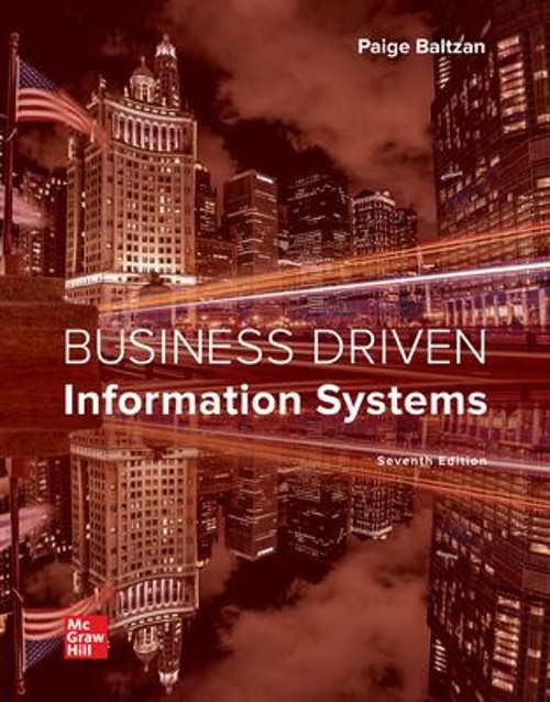 LOOSE LEAF BUSINESS DRIVEN INFORMATION SYSTEMS Ringbound Paige Ba