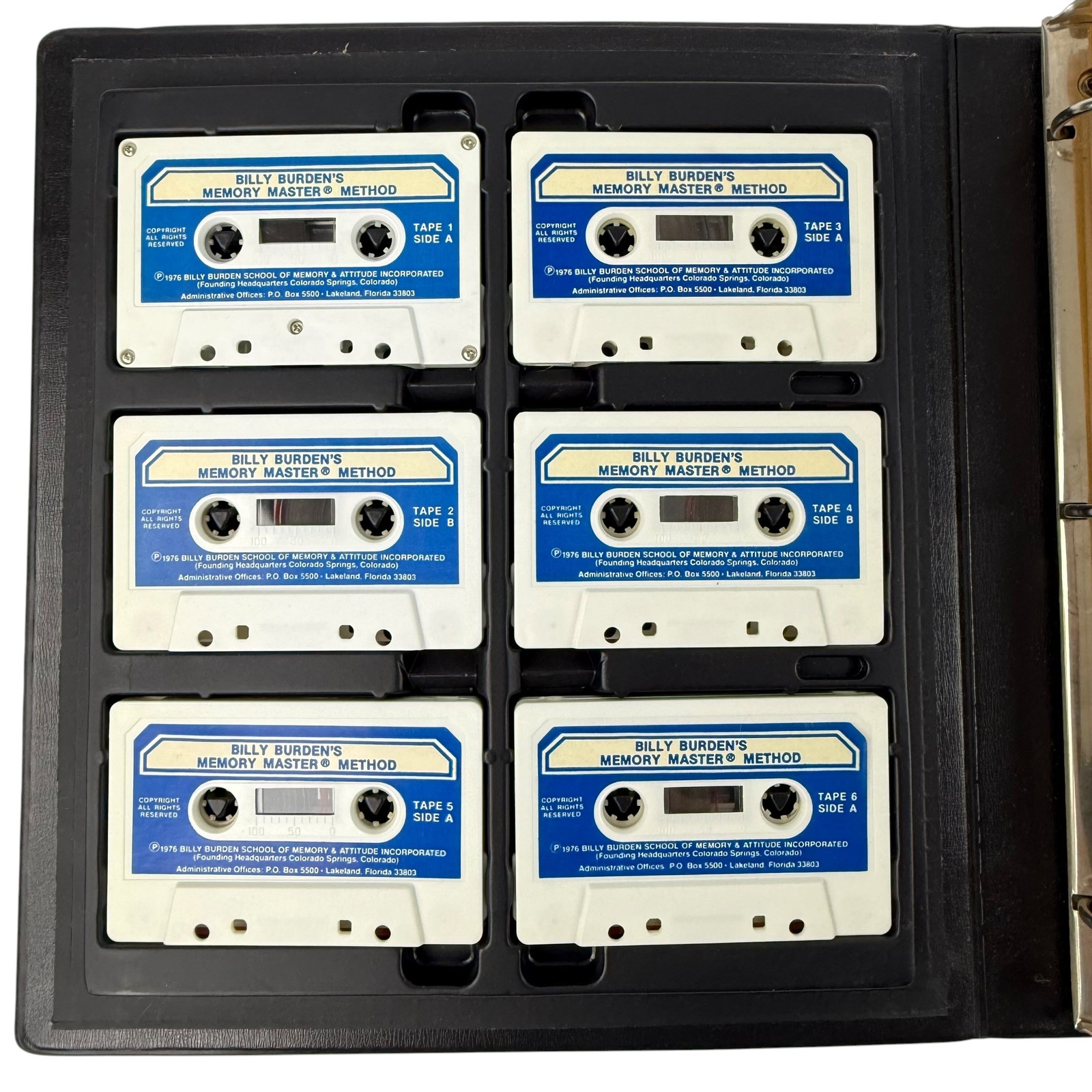 Billy Burden’s Memory Master Method Study Guide & Audio Cassettes 1976 Vintage