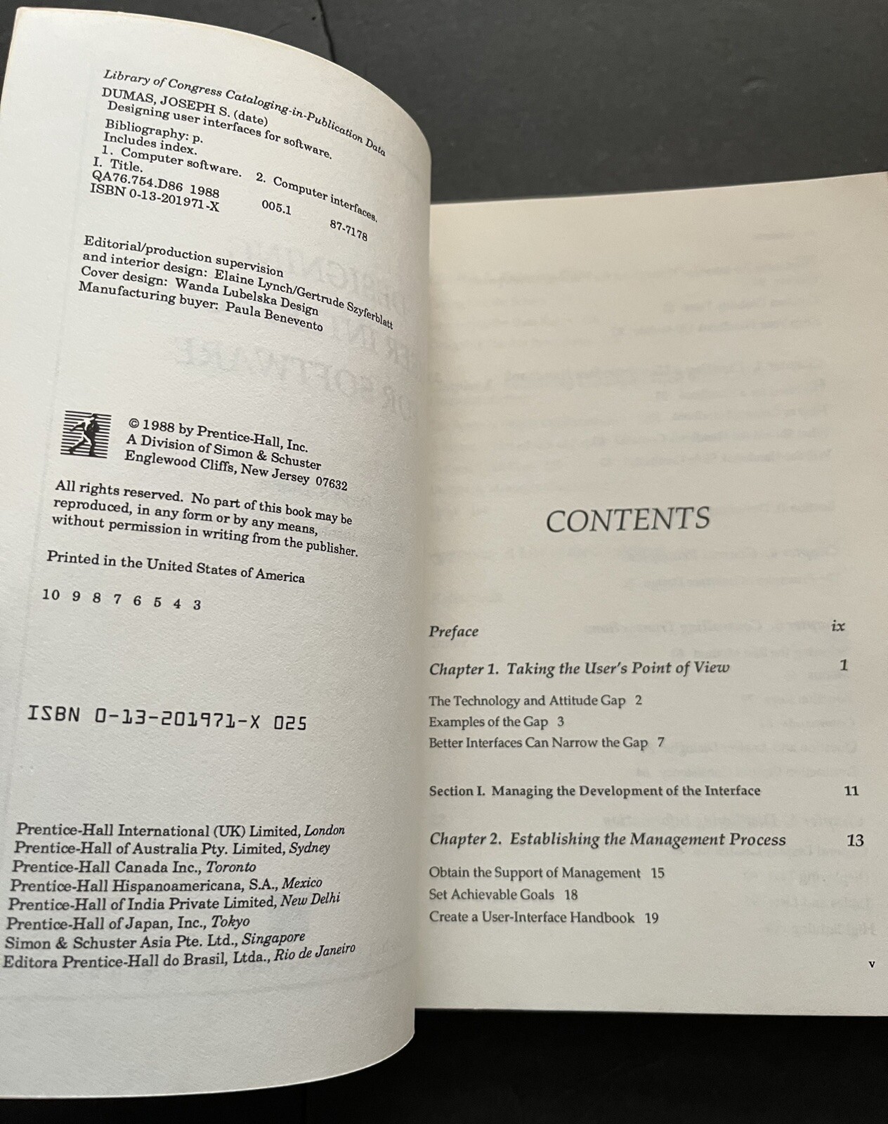 DESIGNING USER INTERFACES FOR SOFTWARE By Joseph S. Dumas 1988 Prentice-Hall PB