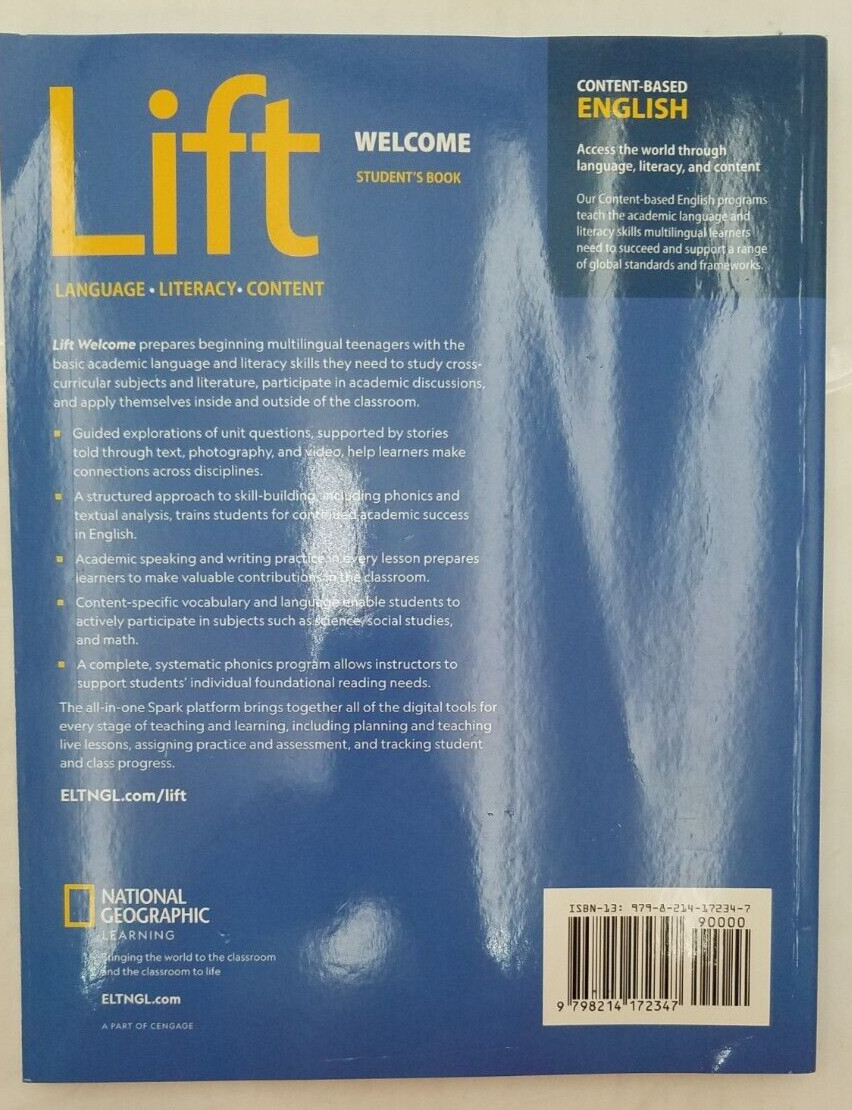 Lift Welcome: Student’s Book -National Geographic Learning 2025
